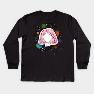 Space Head Kids Long Sleeve T-Shirt